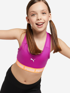 Спортивный топ бра для девочек PUMA Runtrain, Розовый, размер 117-128