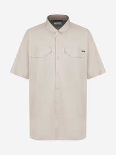 Рубашка мужская Columbia Silver Ridge Lite Short Sleeve Shirt, Plus Size, Бежевый, размер 60-62