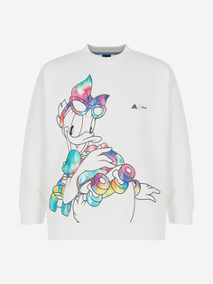 Свитшот для девочек adidas Disney Daisy Duck, Белый, размер 110