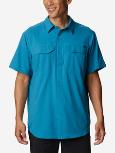 Рубашка с коротким рукавом мужская Columbia Silver Ridge Lite Short Sleeve Shirt, Синий, размер 56