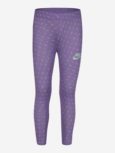 Легинсы для девочек Nike Sport Essentials Aop, Фиолетовый, размер 104