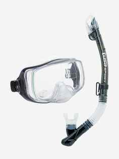 Комплект Tusa Imprex 3-D Dry: маска, трубка, Серый, размер Без размера