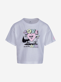 Футболка для девочек Nike Love Is In The Air, Белый, размер 116