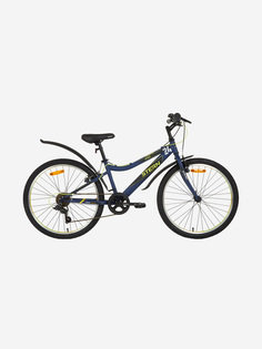Комплект: велосипед для мальчиков Stern Attack 1.0 24", 2022 с аксессуарами, Синий, размер 135-160