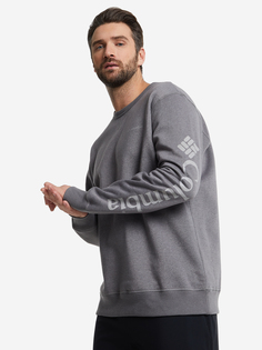 Свитшот мужской Columbia M Columbia Logo Fleece Crew, Серый, размер 50-52