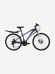 Комплект: велосипед для девочек Stern Action 24", 2022 с аксессуарами, Синий, размер 135-160