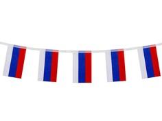 Гирлянда из флагов России Brauberg 10 прямоугольных флажков 10x15cm 2.5m 550187