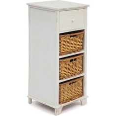 Тумба с 3 корзинами и ящиком TetChair Secret De Maison Oiselet 4 (mod. HX16-009 NS ) paulownia, мдф butter white (слоновая кость)