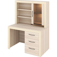 Стол с надстройкой МЭРДЭС СтЯ130+НСт130Д ККр карамель/крем Merdes