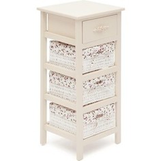 Тумба с 3-я корзинами и ящиком TetChair Secret De Maison Fantasie 4 (mod. 4327) paulownia, мдф butter white (слоновая кость) ткань розочки