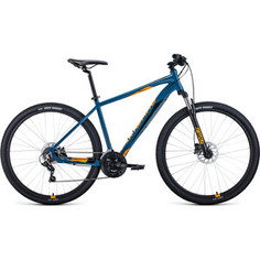 Велосипед Forward APACHE 29 3.0 disc (2021) 17 бирюзовый/оранжевый