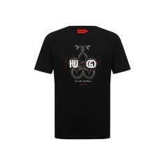 Хлопковая футболка HUGO
