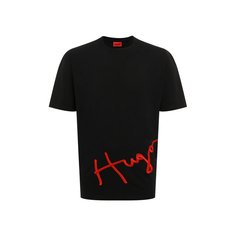 Хлопковая футболка HUGO
