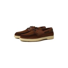 Замшевые топсайдеры Santoni