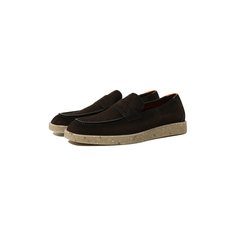 Замшевые лоферы Santoni