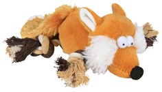 Мягкая игрушка для собак TRIXIE Лиса с веревочными ногами, оранжевый, 34 см