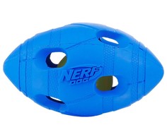Апорт для собак NERF Мяч для регби светящийся, голубой, длина 13.5 см
