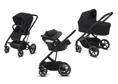 Коляска 3 в 1 Cybex Balios S Lux BLK Deep Black с адаптером 521002115