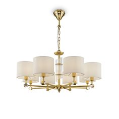 Подвесная люстра 8 абажуров белая Maytoni Alloro MOD088PL-08BS