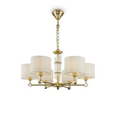 Подвесная люстра 6 абажуров белая Maytoni Alloro MOD088PL-06BS