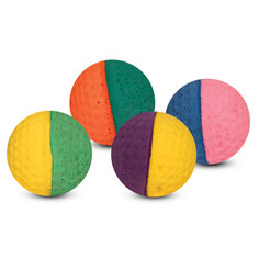 Мяч для гольфа для кошек Triol ЭВА, разноцветный, 4 см, 25 шт