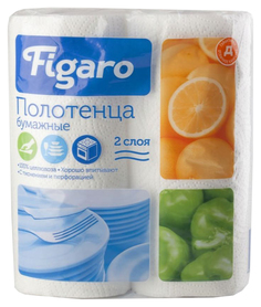 Полотенца бумажные Figaro 2 слоя, 2 рулона