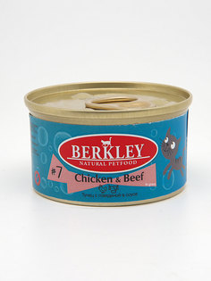 Влажный корм для кошек Berkley, курица, говядина, 24шт, 85г