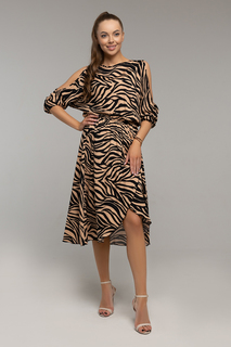 Платье женское Петербургский Швейный Дом 1449-2 бежевое 52 RU