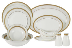 Обеденный сервиз Бостон Голд 27 предметов на 6 персон Anna Lafarg 55566