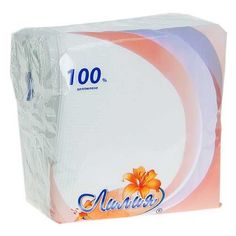 Салфетки Лилия Soft бумажные белые 24 х 24 см 100 шт Liliya