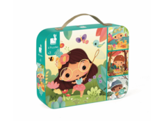 Набор пазлов Janod Времена года в чемоданчике, 4 пазла на 6, 9, 12 и 16 элементов J02658