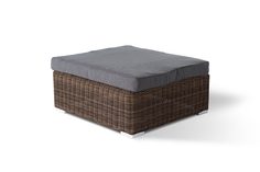 "Лунго" плетенная оттоманка с подушкой коричневый 4sis