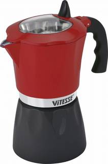 Гейзерная кофеварка VITESSE VS-2643 красный