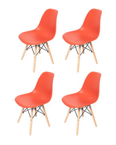Комплект стульев для кухни из 4-х штук. ЦМ Eames SC - 001 красный