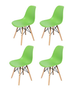 Комплект стульев для кухни из 4-х штук.ЦМ Eames SC - 001 зеленый