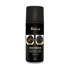 Аэрозольный загуститель/стайлинг волос KINGYES Black (черный), 130мл