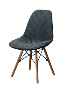 Чехол на стул Eames DSW из велюра CHIEDOCOVER, 40х46, елка, темно-серый