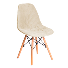 Чехол на стул Eames DSW из велюра CHIEDOCOVER, 40х46, елка, бежевый