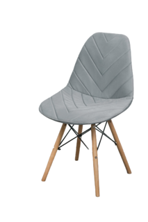 Чехол на стул Eames DSW из микровелюра CHIEDOCOVER, 40х46, елка, светло-серый