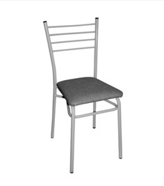 Стул с мягким сиденьем Violet 38 x 35 x 86 см серый