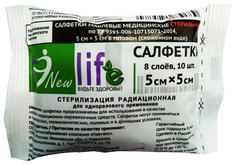 Салфетки New Life стерильные 1-слойные 5x5 см 10 шт.