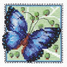 Набор для вышивания Klart «Бабочка синяя» 1-032