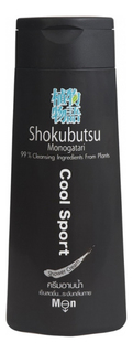 Гель для душа Energising Cool Sport мужской, 200мл Shokubutsu