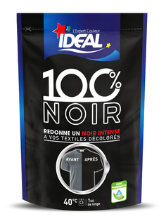 IDEAL 100% NOIR Краска "Все в Одном" для восстановления цвета чёрной одежды, 400 г