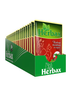 Влажный корм для кошек Herbax, нежная телятина в соусе с листьями брусники, 24шт по 100г