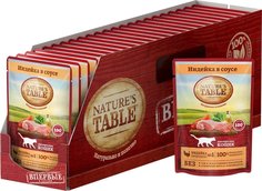 Влажный корм для кошек Natures Table, индейка в соусе, 24шт, 85г