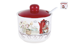 Банка с ложкой HC294-Q17 Коралл "Dream tea" 0,35л.