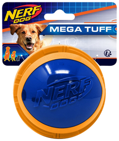 Мяч для собак Nerf из вспененной резины, 10 см серия Мегатон, синий, оранжевый