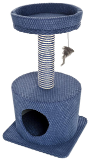 Комплекс для кошек Ferribiella аксессуары, синий, 2 уровня