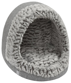 Домик для кошек и собак PetshopRu Рэнди, серый, 42x42x45см